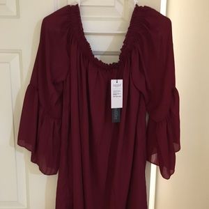 Boho style off the shoulder mini